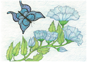 Soft Blue Ease II by Tracey Farrell